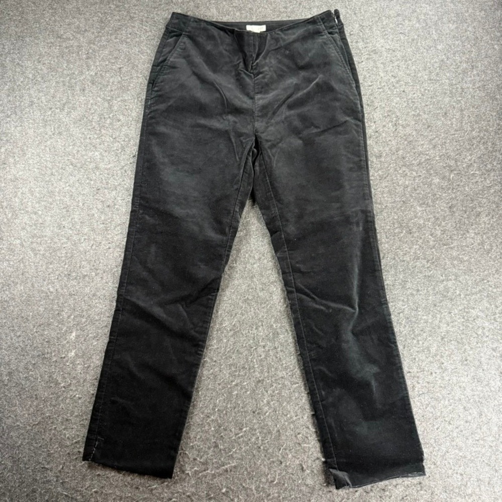 Jill Jill Jill Black Corduroy Straight Leg Tall Pants Womens Size 6x26 *CUT HEM